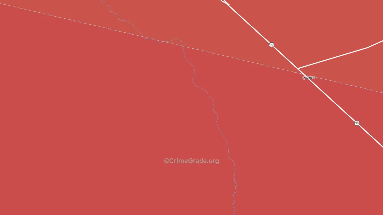 Valentine, TX Map of Arson Rates