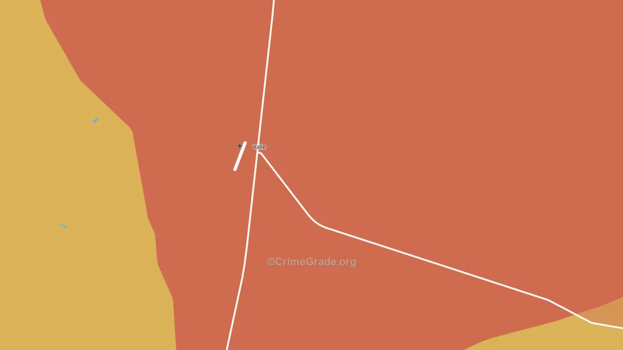 Valle, AZ Map of Arson Rates