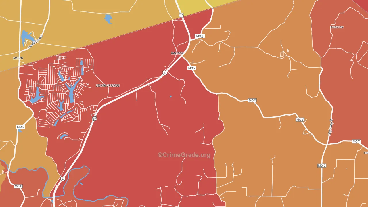 Valles Mines, MO Map of Arson Rates