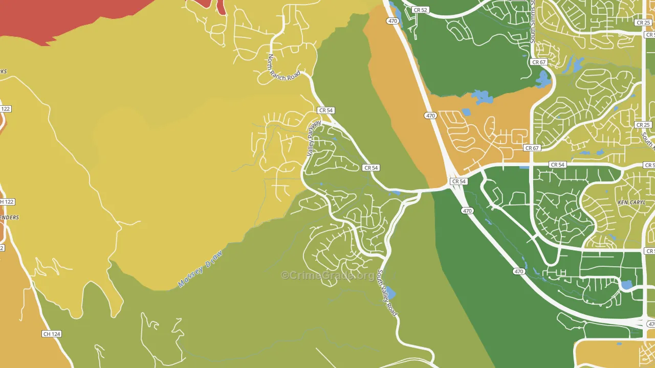 Valley Legacy, Littleton, CO Map of Arson Rates