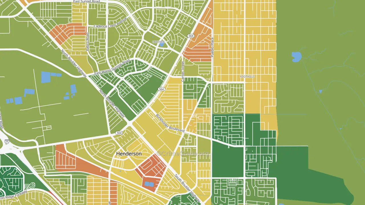 Valley View, Henderson, NV Map of Arson Rates