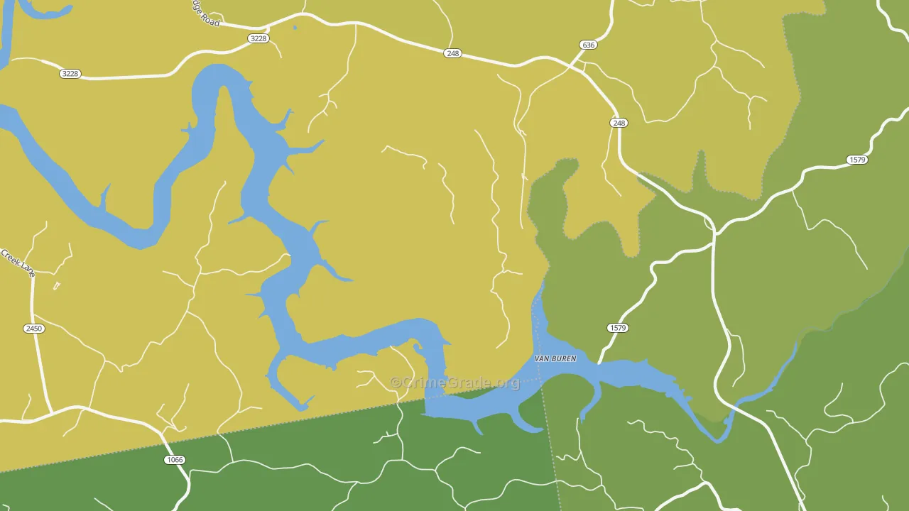 Van Buren, KY Map of Arson Rates