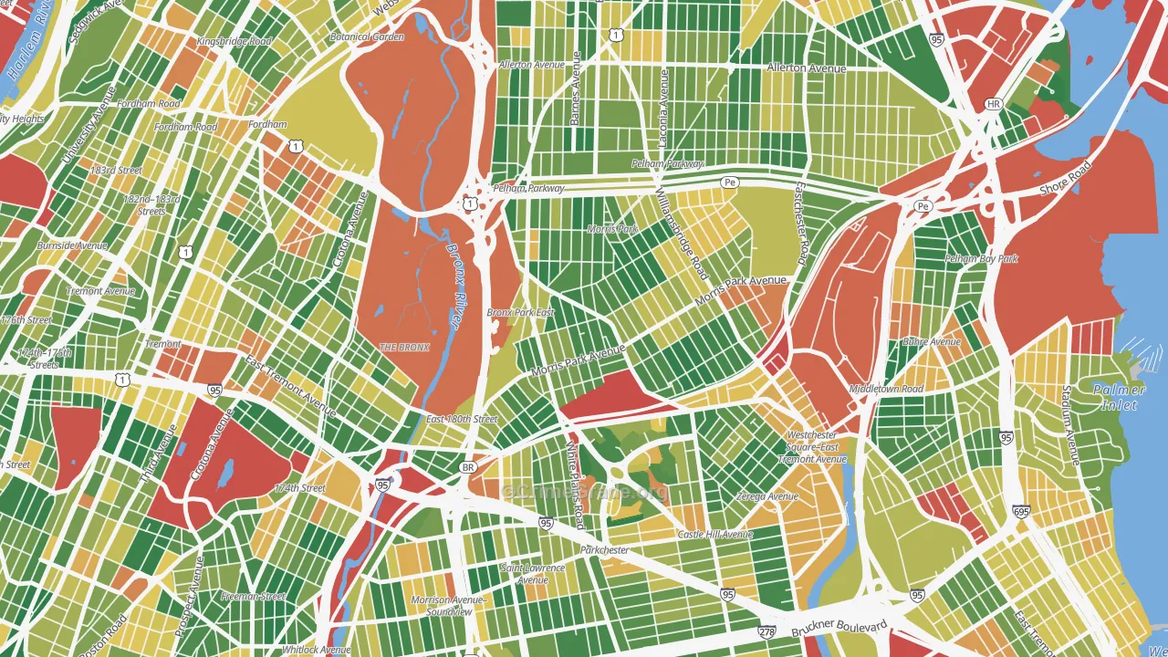 Van Nest, Bronx, NY Map of Arson Rates