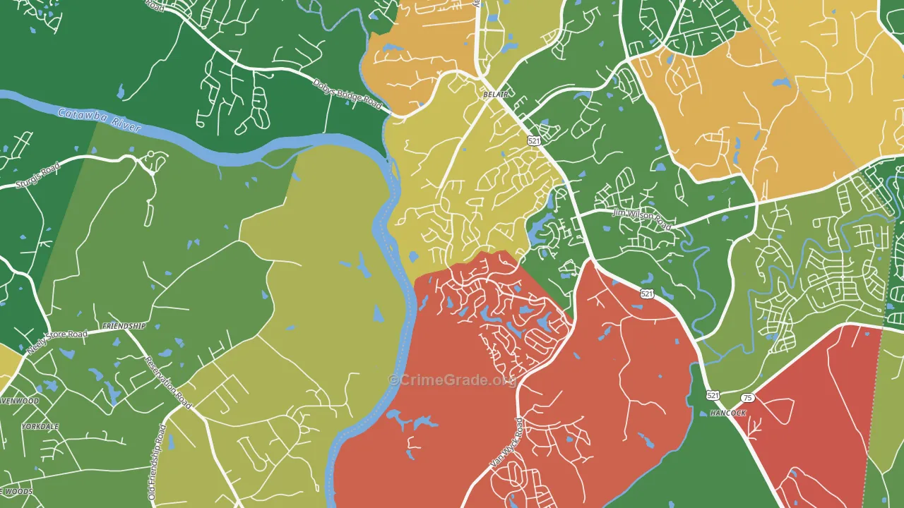 Van Wyck, SC Map of Arson Rates
