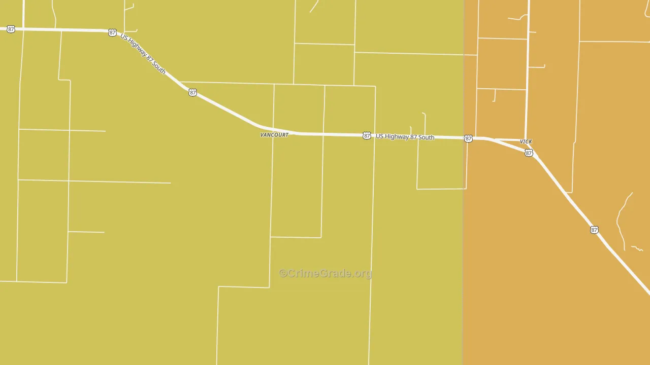 Vancourt, TX Map of Arson Rates