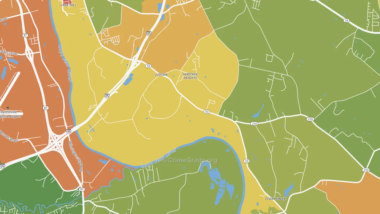 Vander, NC Map of Arson Rates