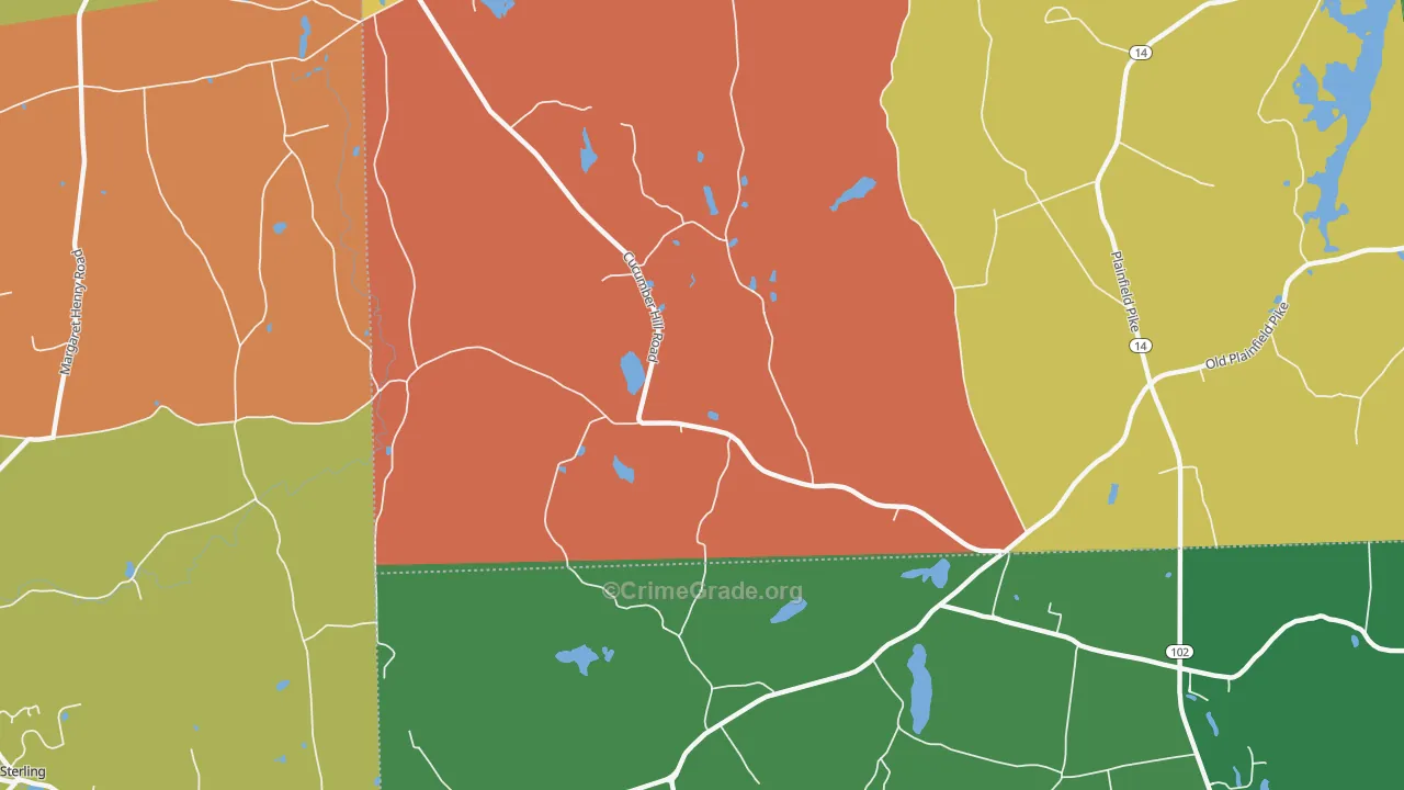 Vaughn Hollow, RI Map of Arson Rates