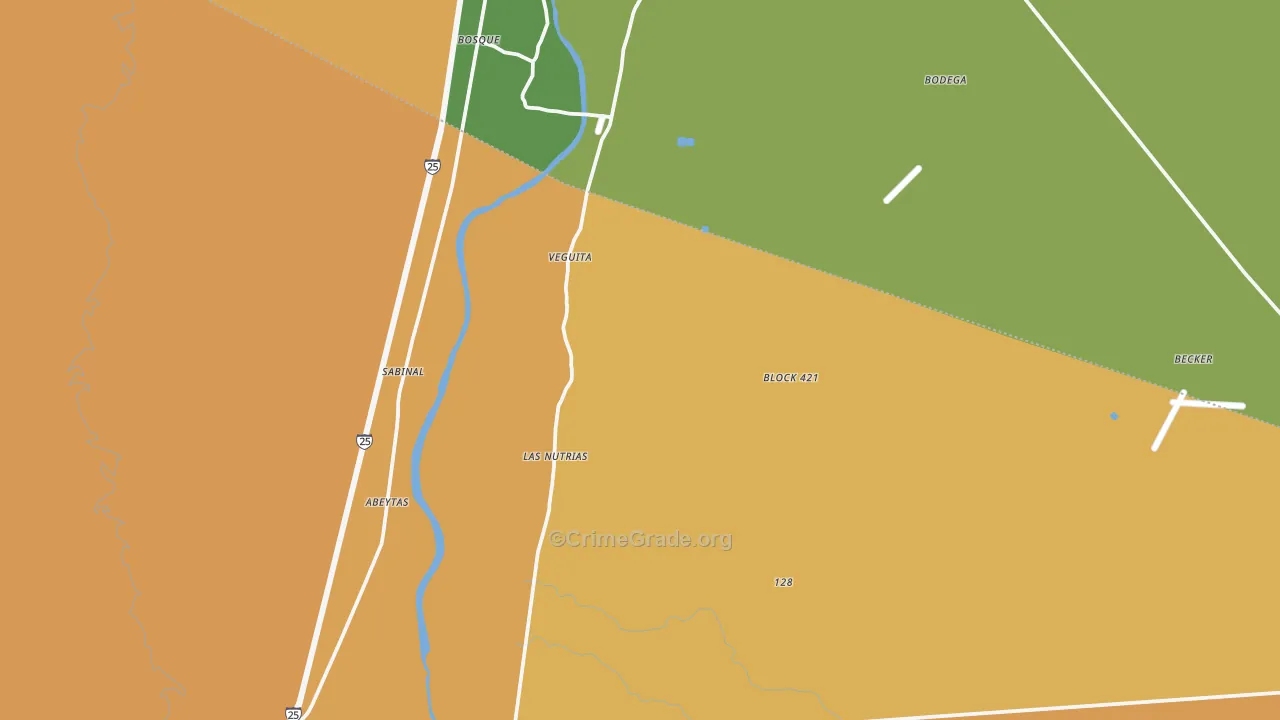Veguita, NM Map of Arson Rates