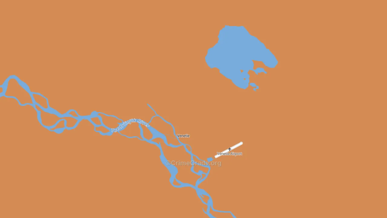Venetie, AK Map of Arson Rates
