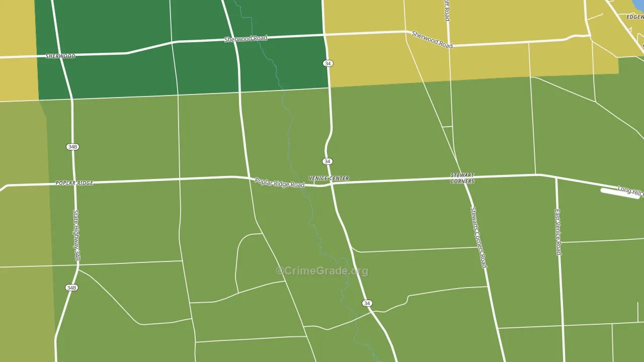 Venice Center, NY Map of Arson Rates