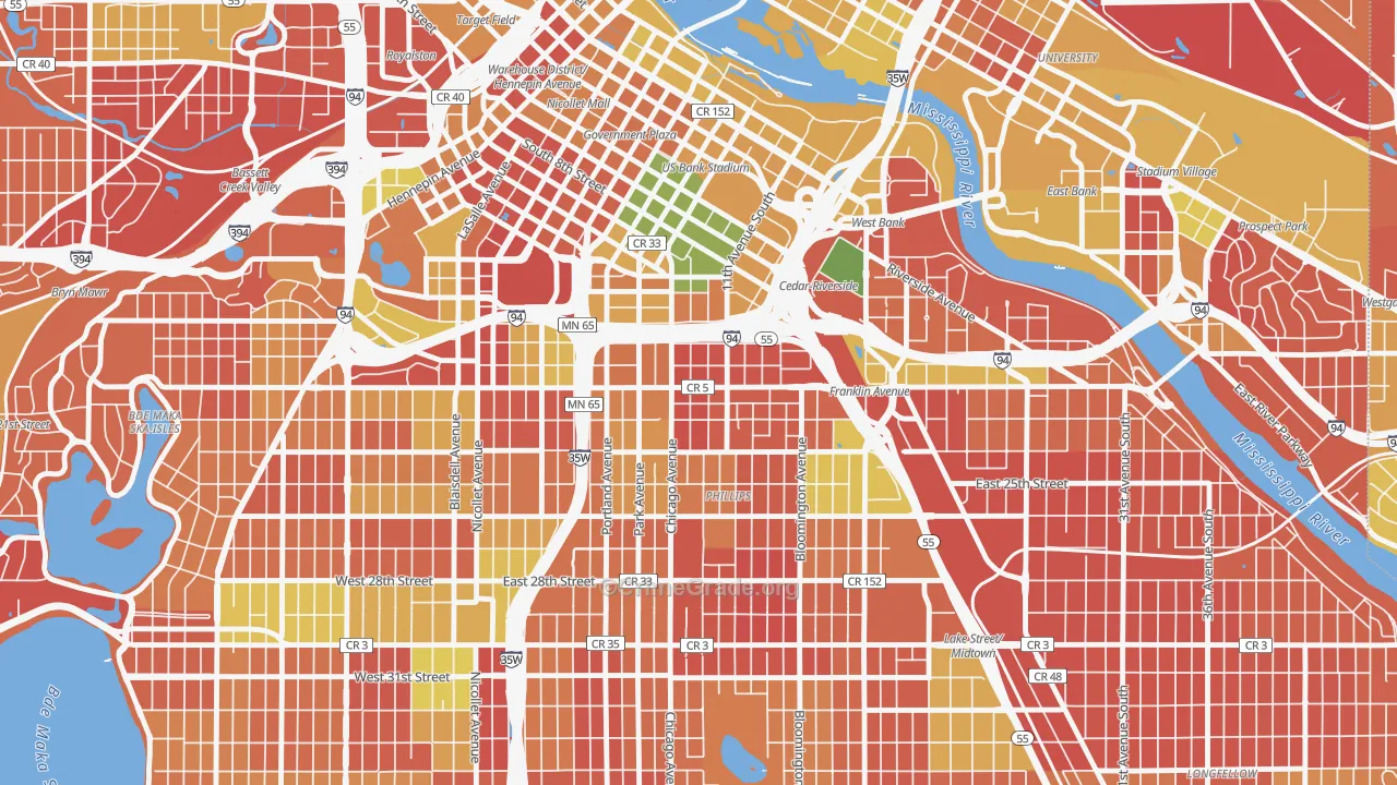 Ventura Village, Minneapolis, MN Map of Arson Rates