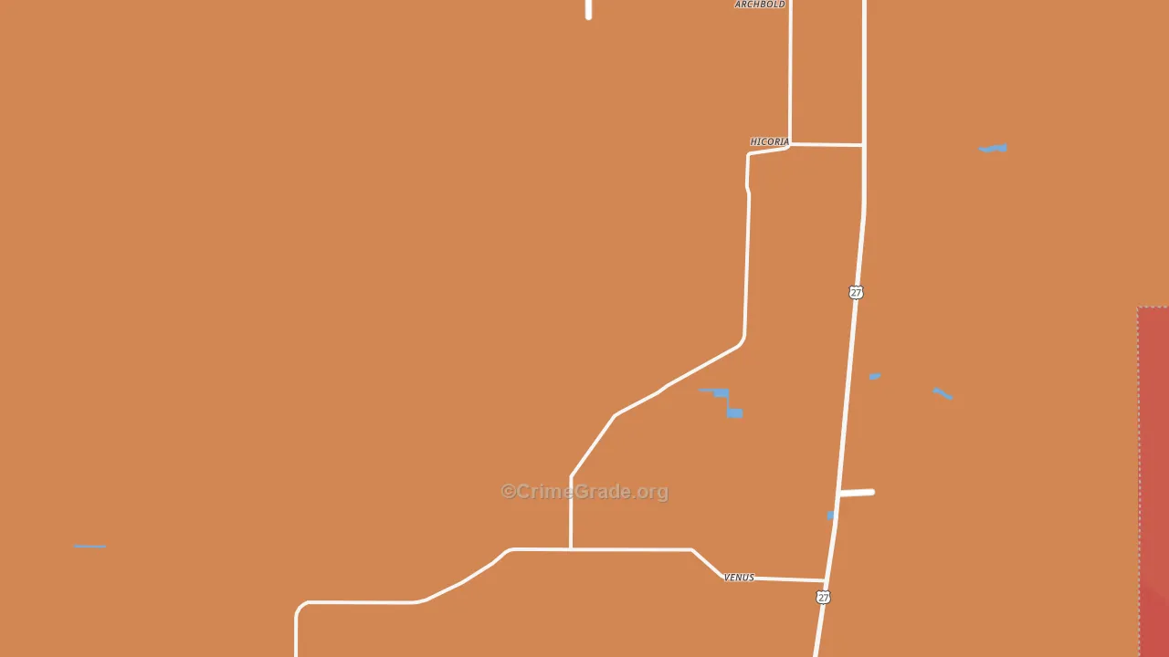 Venus, FL Map of Arson Rates