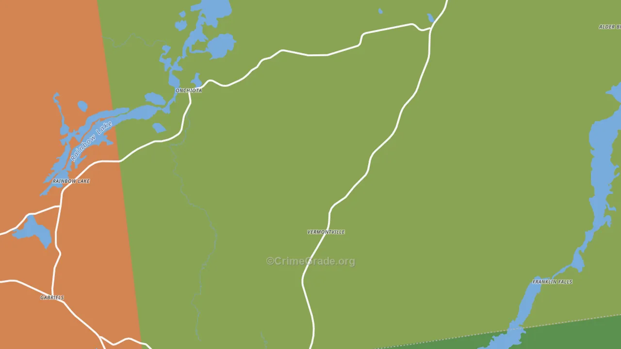 Vermontville, NY Map of Arson Rates