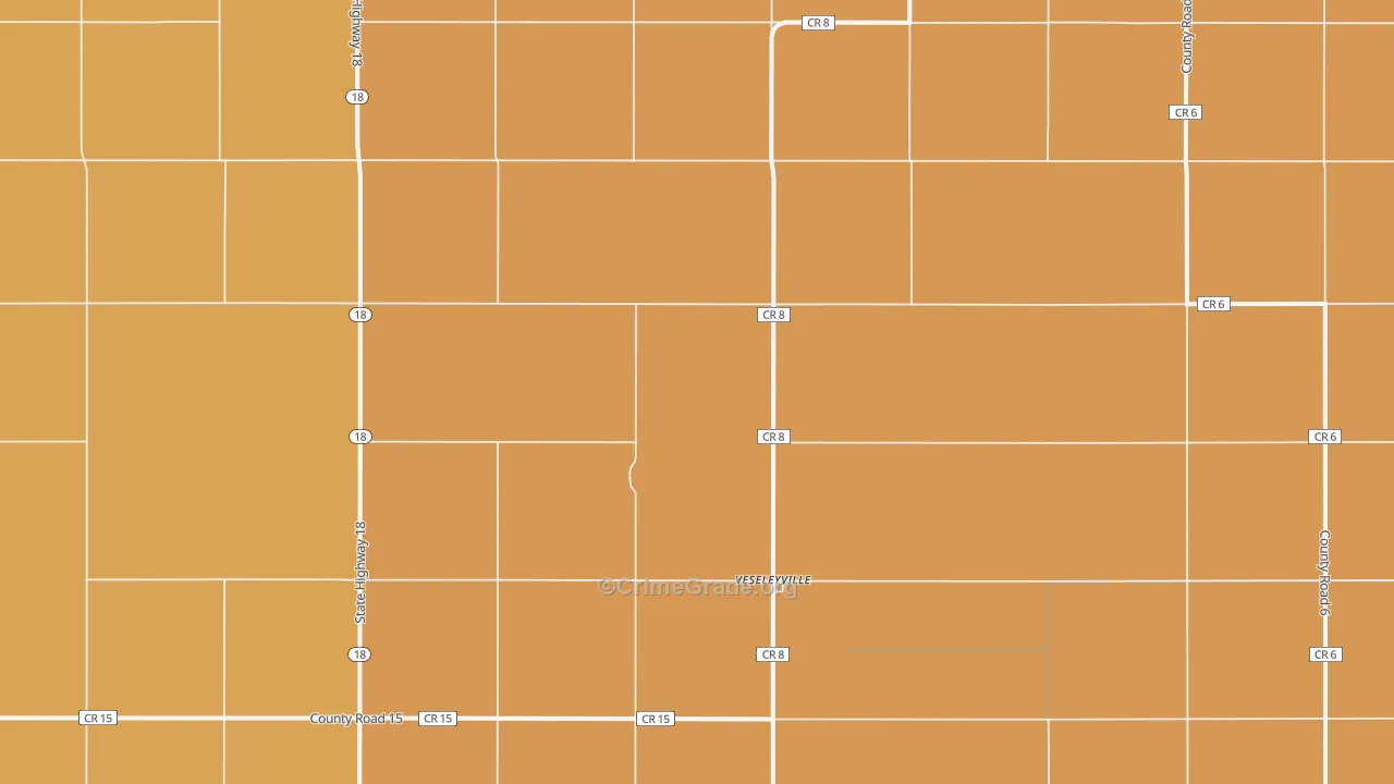 Veseleyville, ND Map of Arson Rates