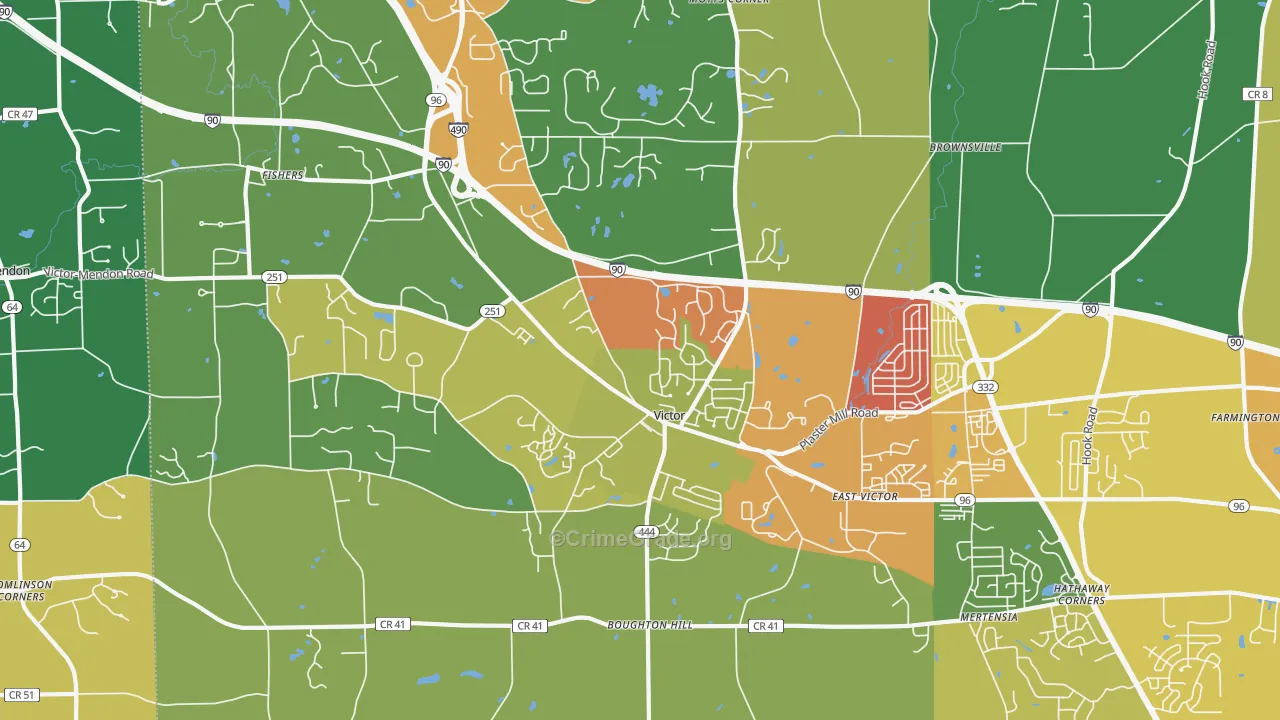 Victor, NY Map of Arson Rates
