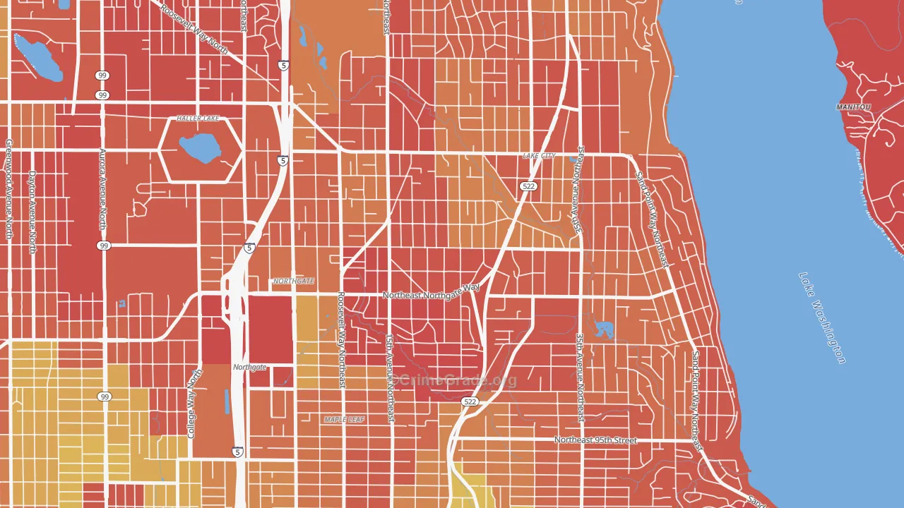 Victory Heights, Seattle, WA Map of Arson Rates