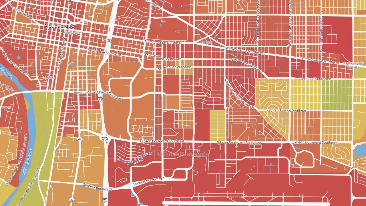 Victory Hills, Albuquerque, NM Map of Arson Rates