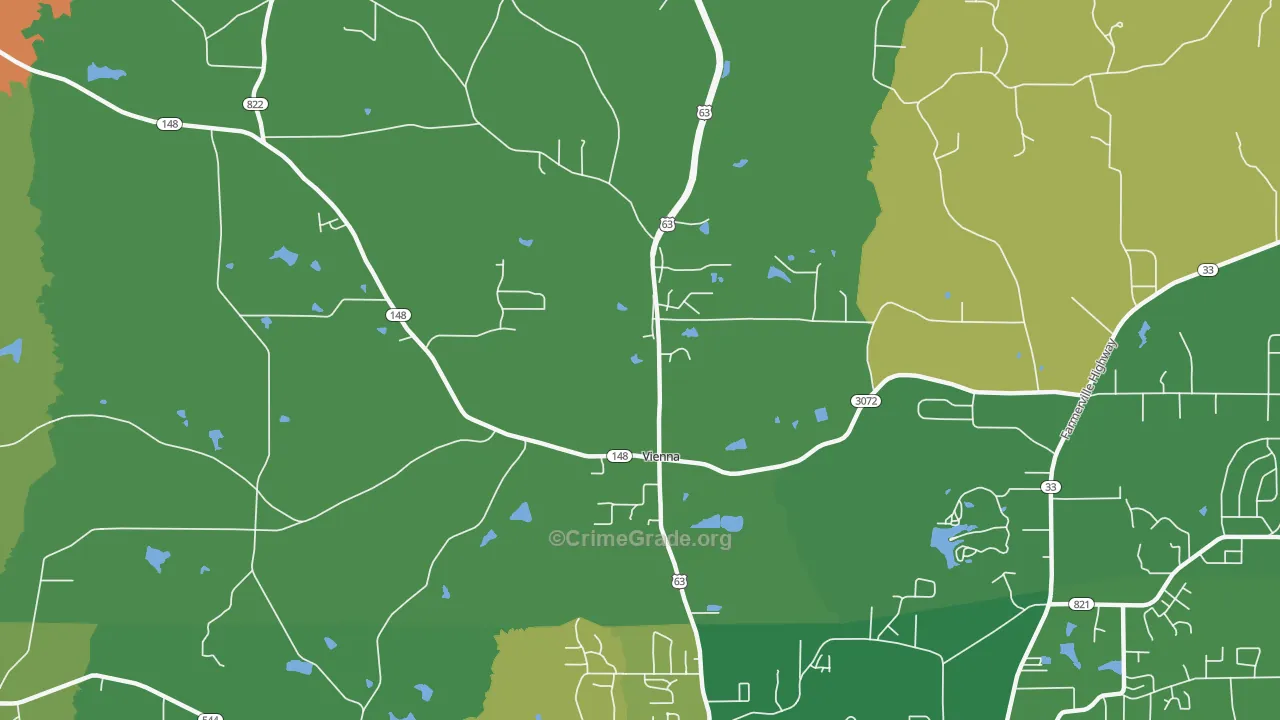 Vienna, LA Map of Arson Rates