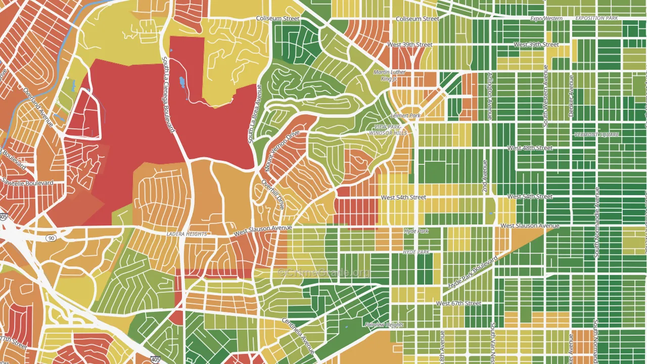 View Park-Windsor Hills, CA Map of Arson Rates