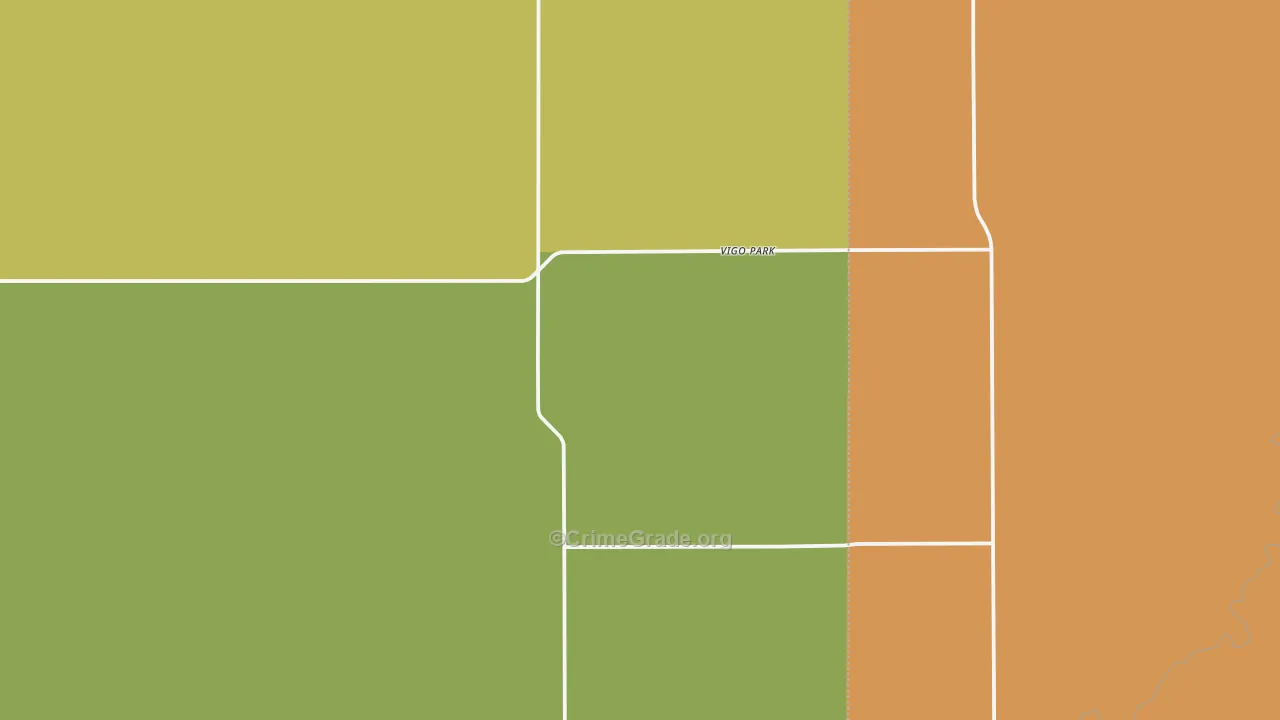 Vigo Park, TX Map of Arson Rates