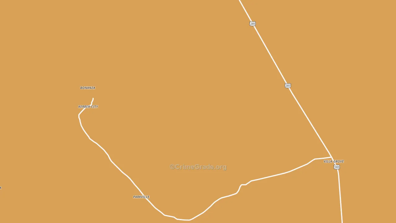 Villa Grove, CO Map of Arson Rates