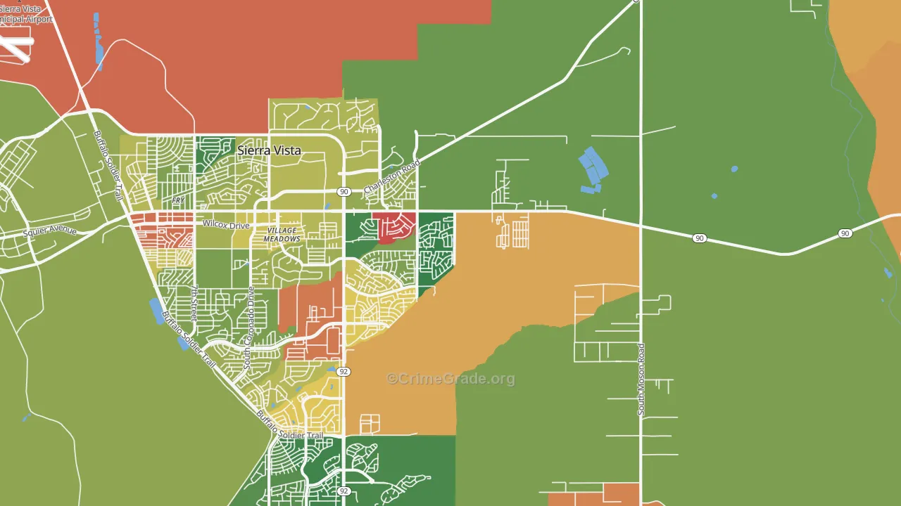 Village Meadows, AZ Map of Arson Rates