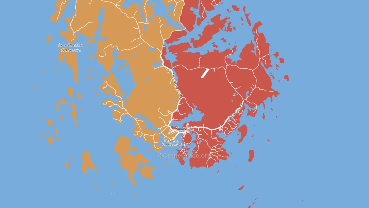 Vinalhaven, ME Map of Arson Rates