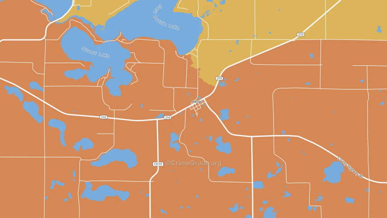 Vining, MN Map of Arson Rates