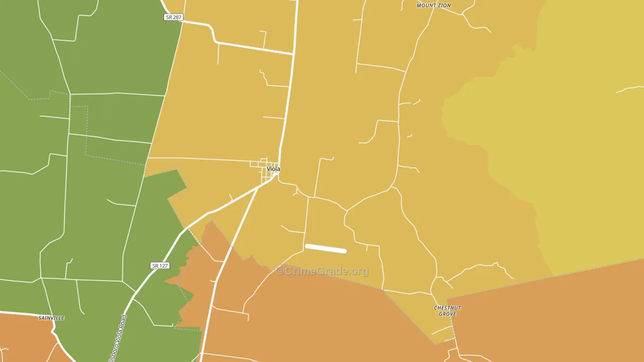 Viola, TN Map of Arson Rates
