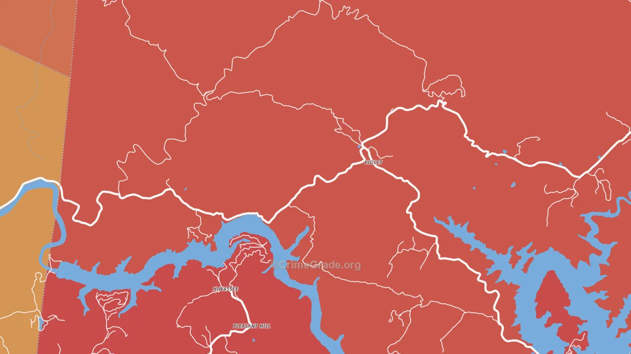 Violet, NC Map of Arson Rates
