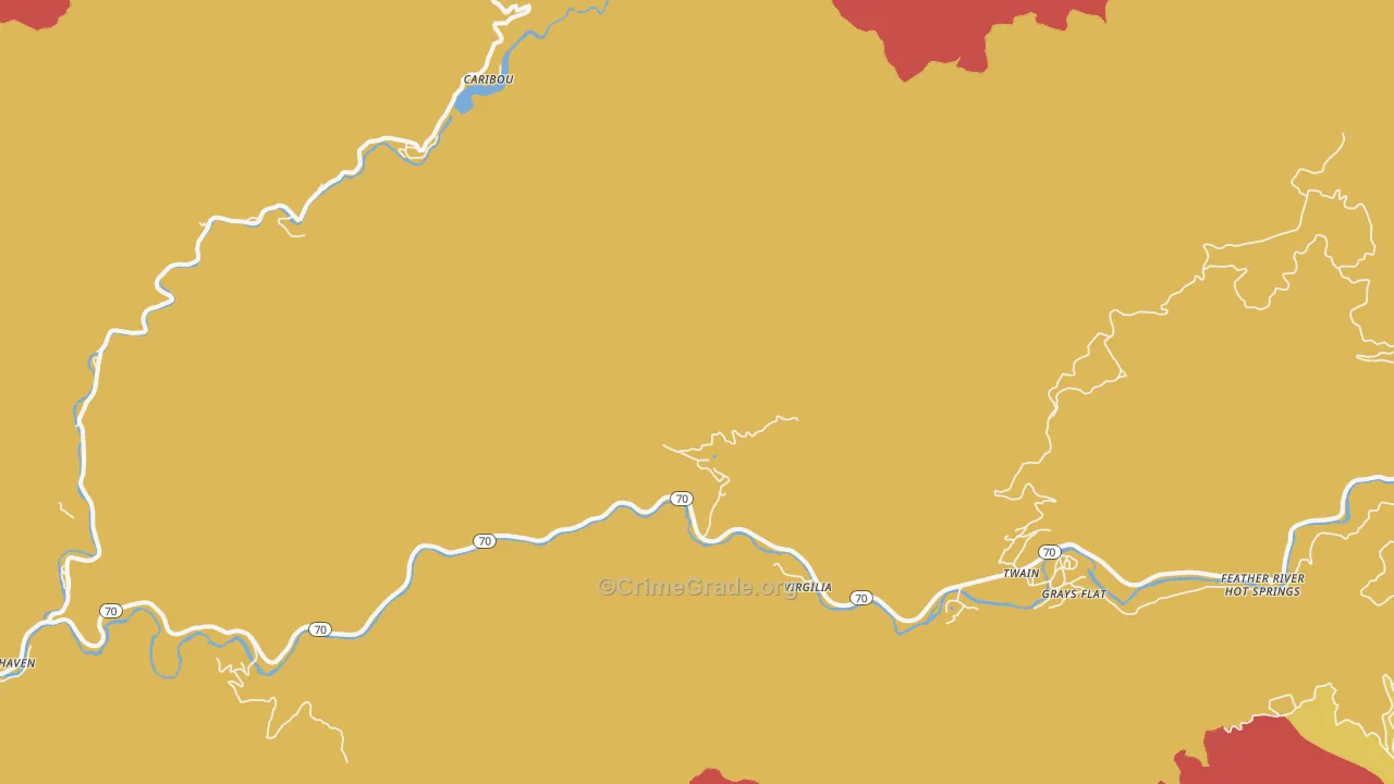 Virgilia, CA Map of Arson Rates