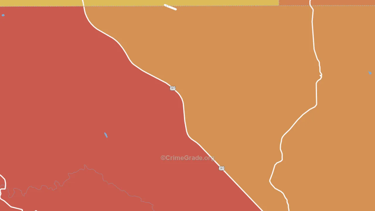Virginia Dale, CO Map of Arson Rates