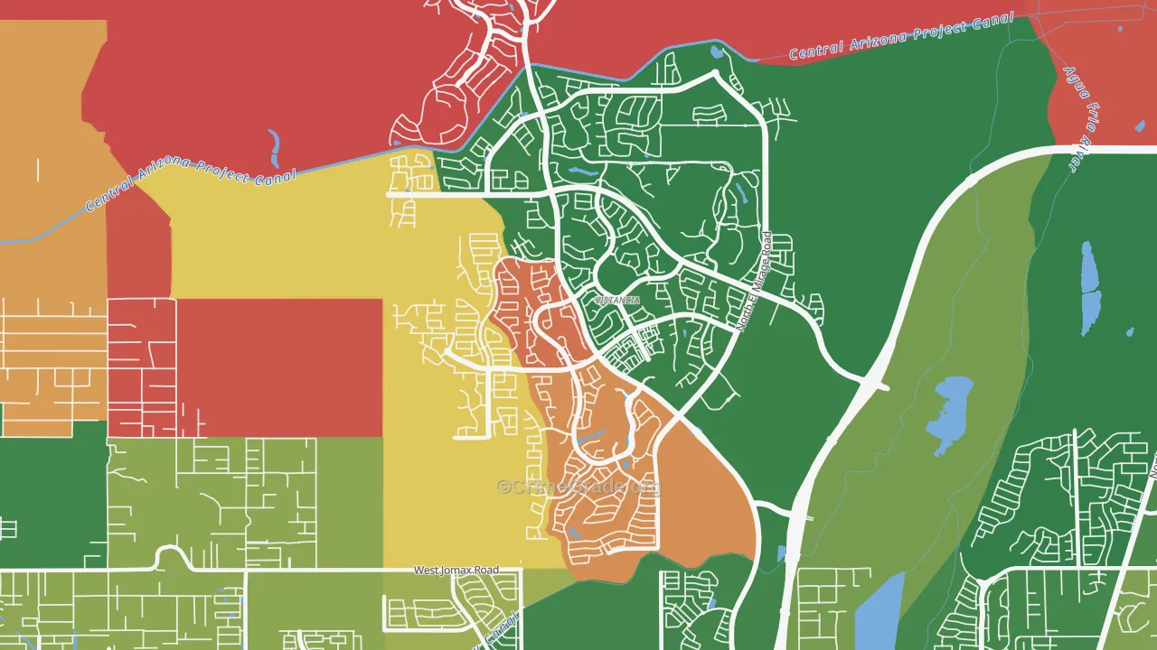 Vistancia, Peoria, AZ Map of Arson Rates