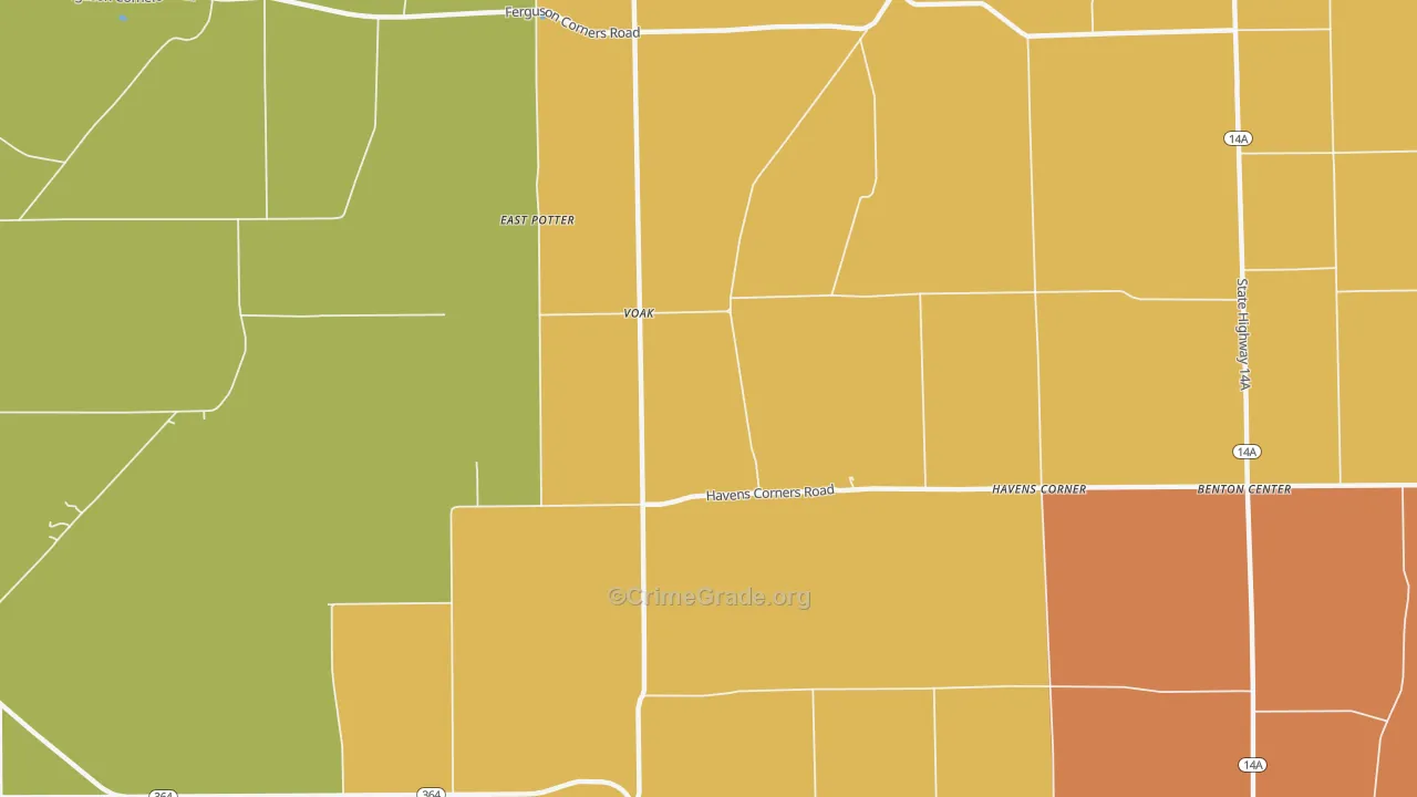 Voak, NY Map of Arson Rates
