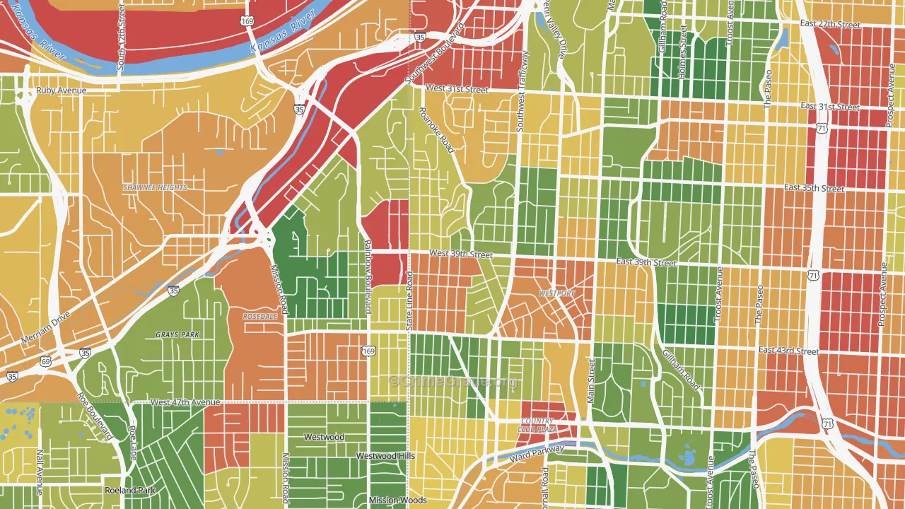 Volker, Kansas City, MO Map of Arson Rates