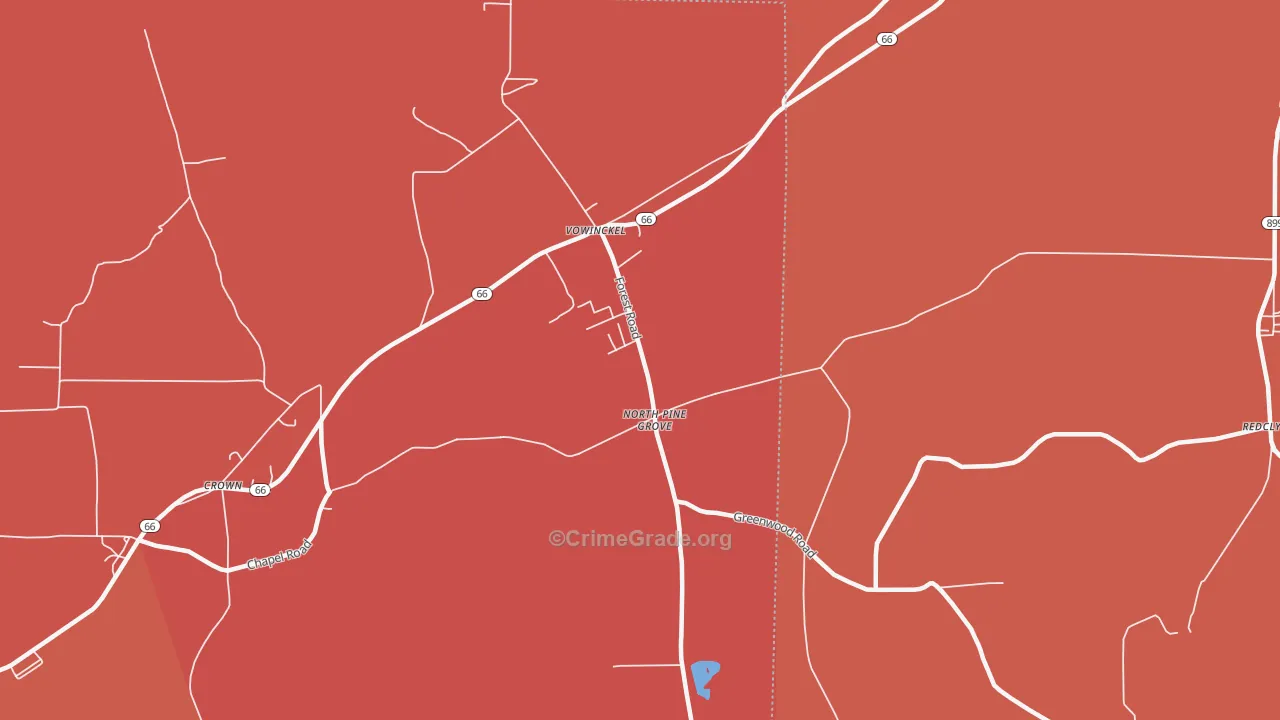 Vowinckel, PA Map of Arson Rates