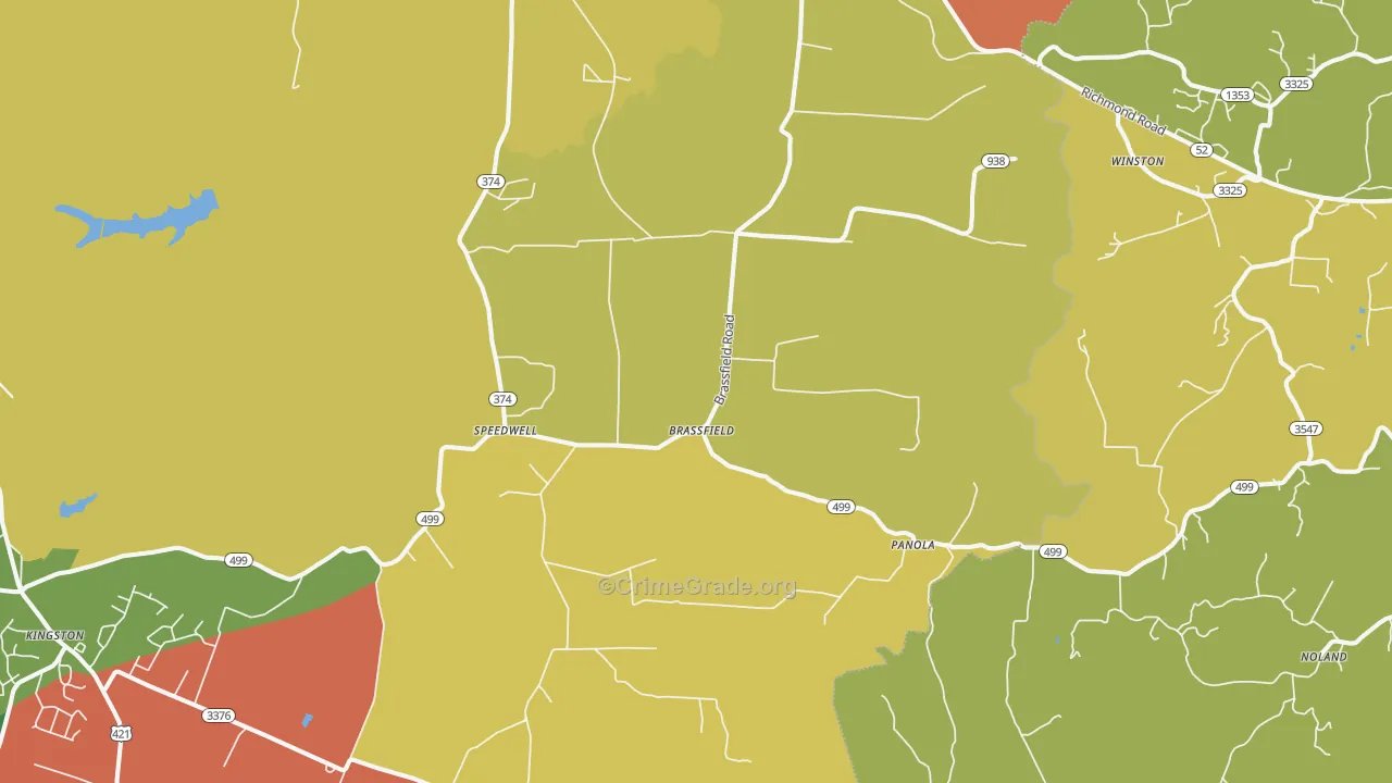 Waco, KY Map of Arson Rates