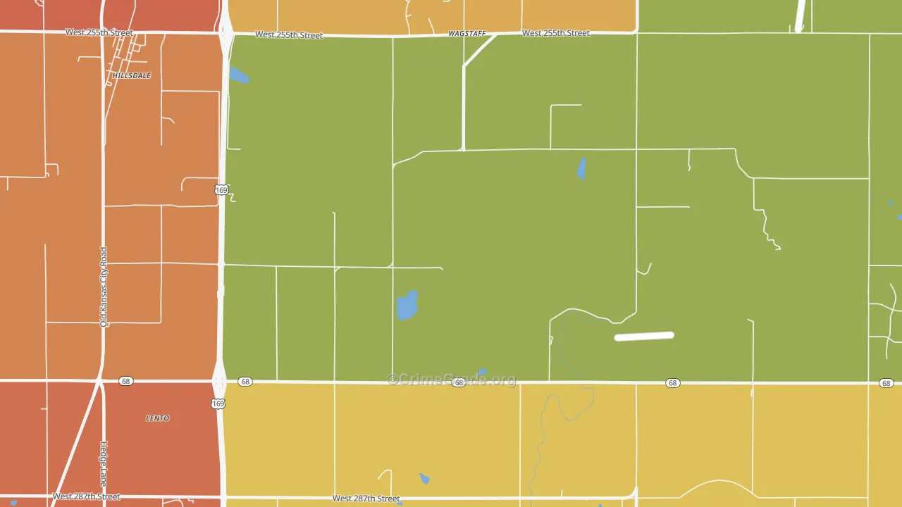 Wagstaff, KS Map of Arson Rates