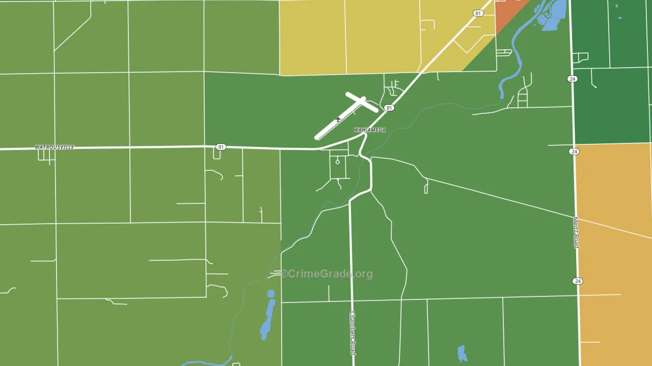 Wahjamega, MI Map of Arson Rates