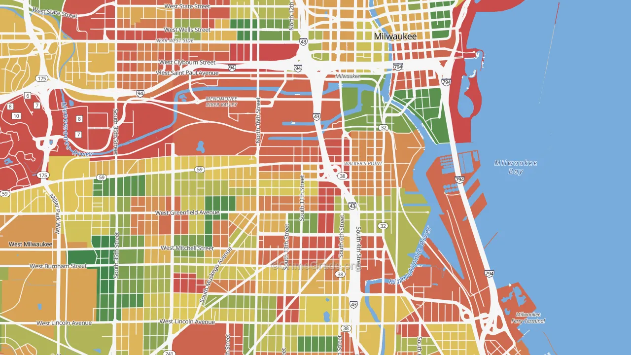 Walker's Point, Milwaukee, WI Map of Arson Rates