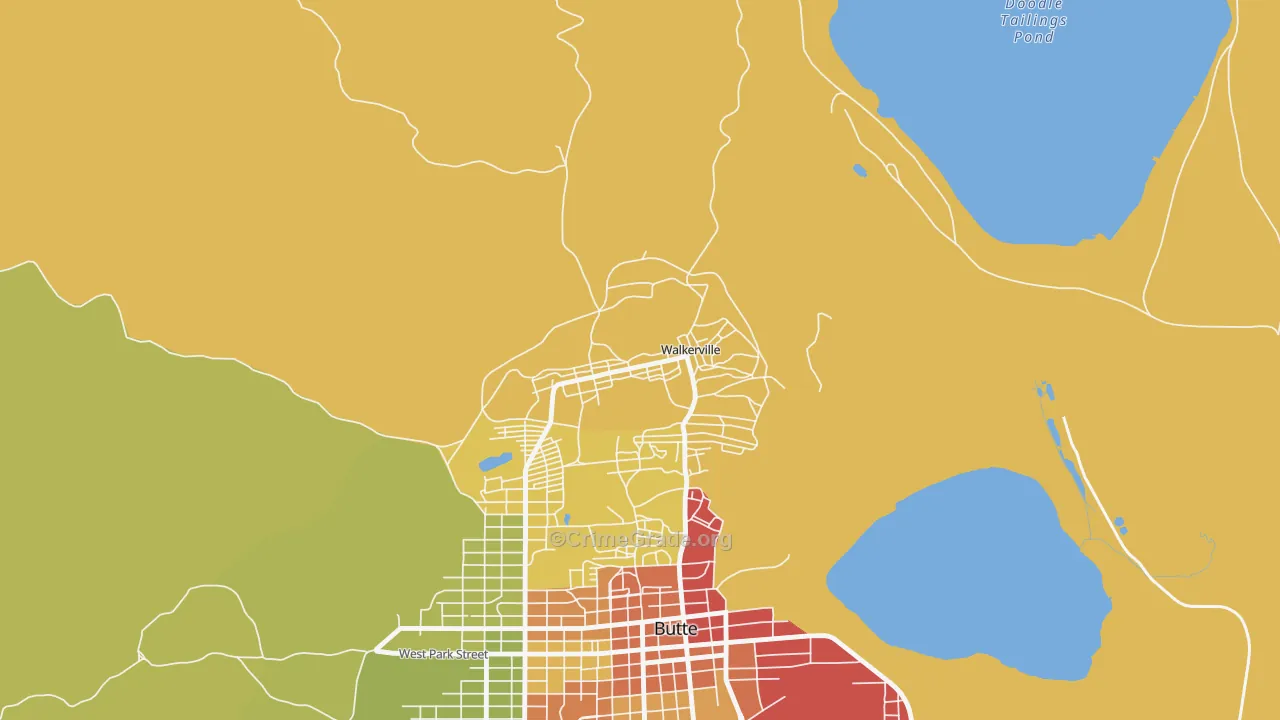 Walkerville, MT Map of Arson Rates
