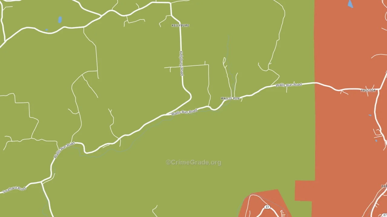 Wallis Run, PA Map of Arson Rates