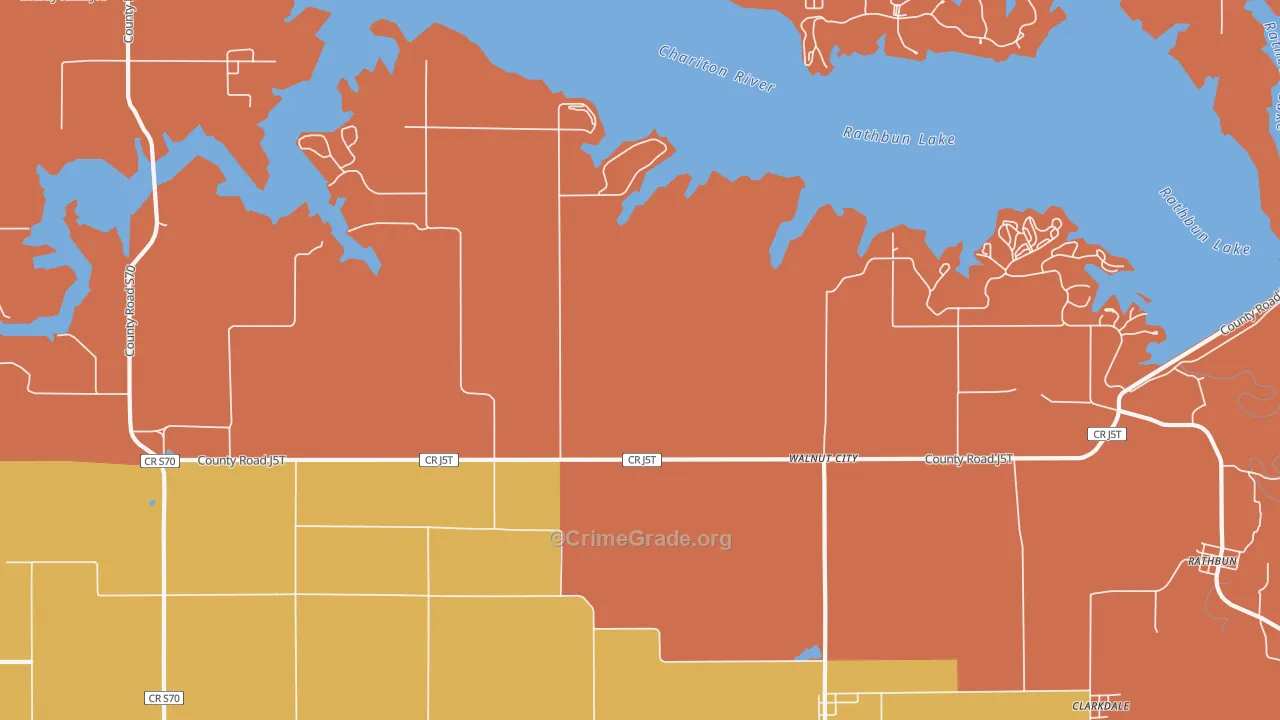Walnut City, IA Map of Arson Rates