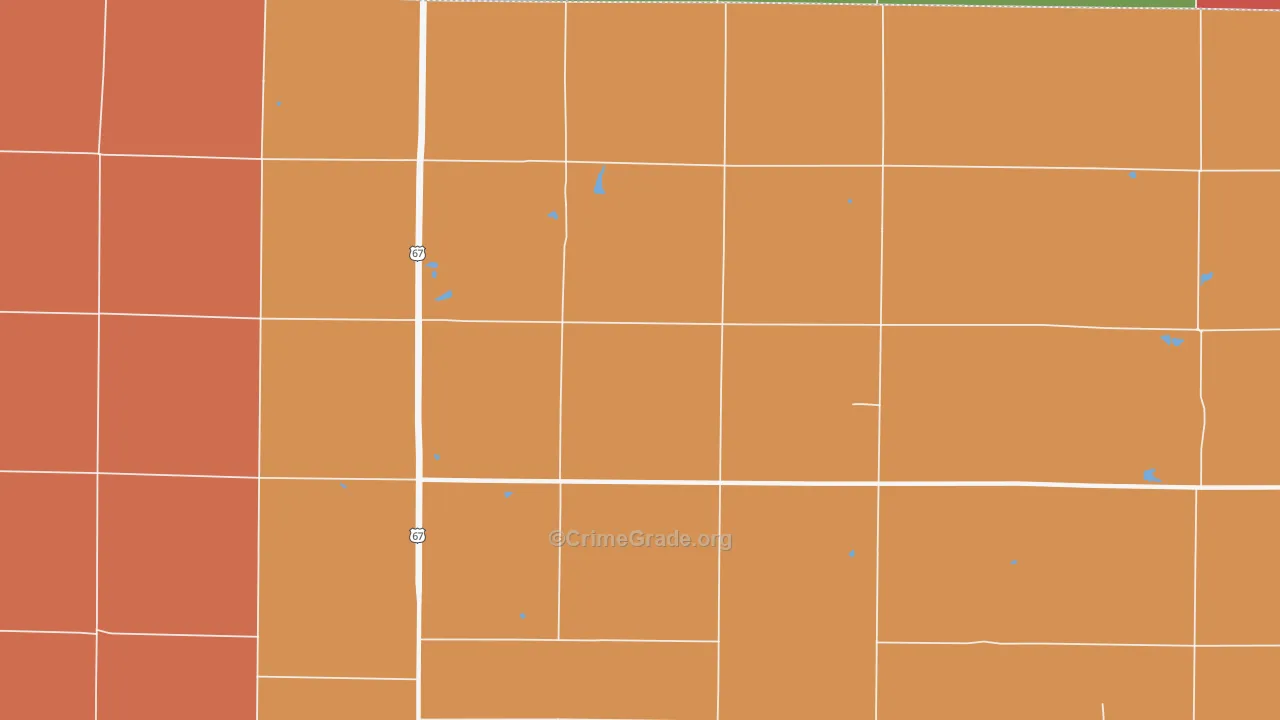Walnut Grove, IL Map of Arson Rates