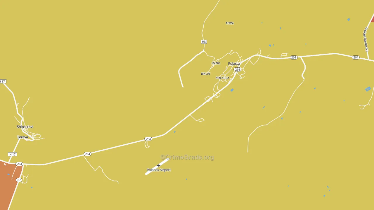 Walpi, AZ Map of Arson Rates