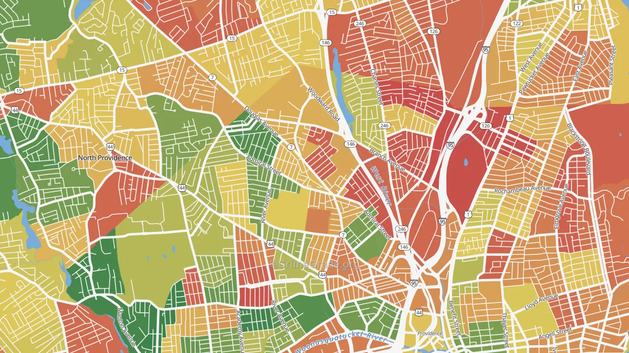 Wanskuck, Providence, RI Map of Arson Rates