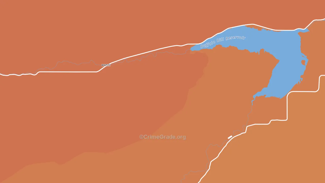 Wapiti, WY Map of Arson Rates