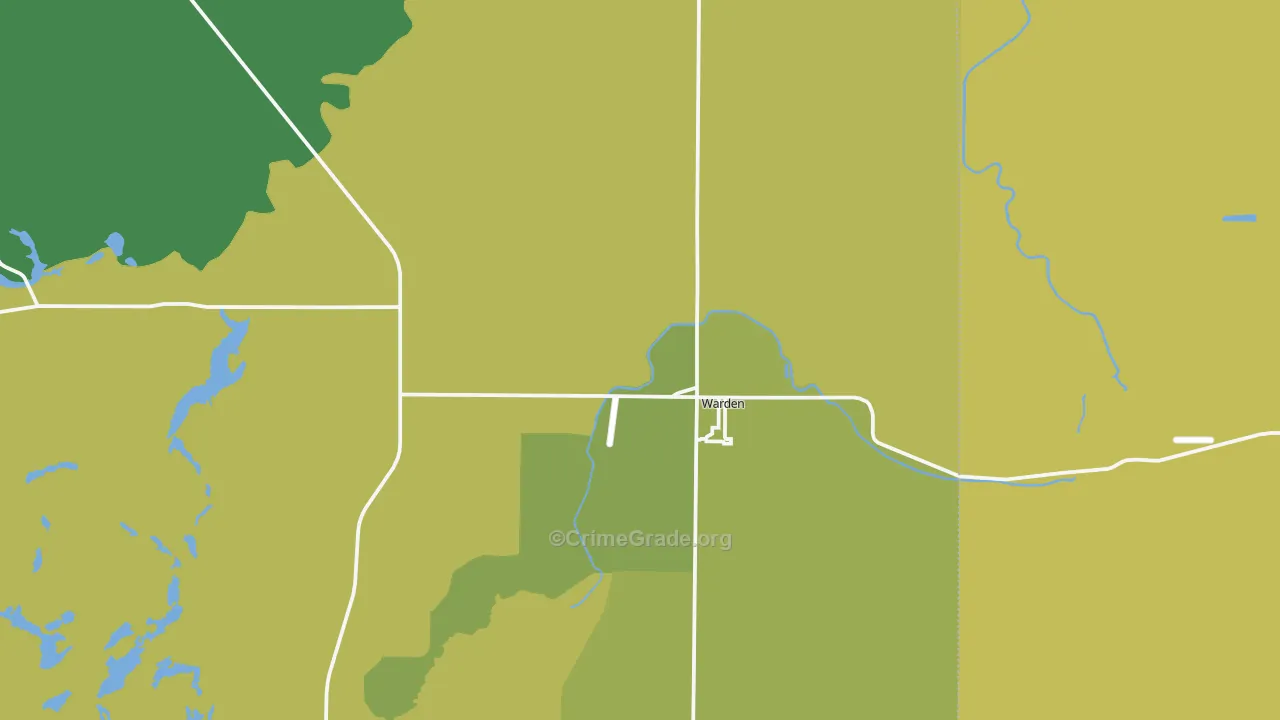 Warden, WA Map of Arson Rates