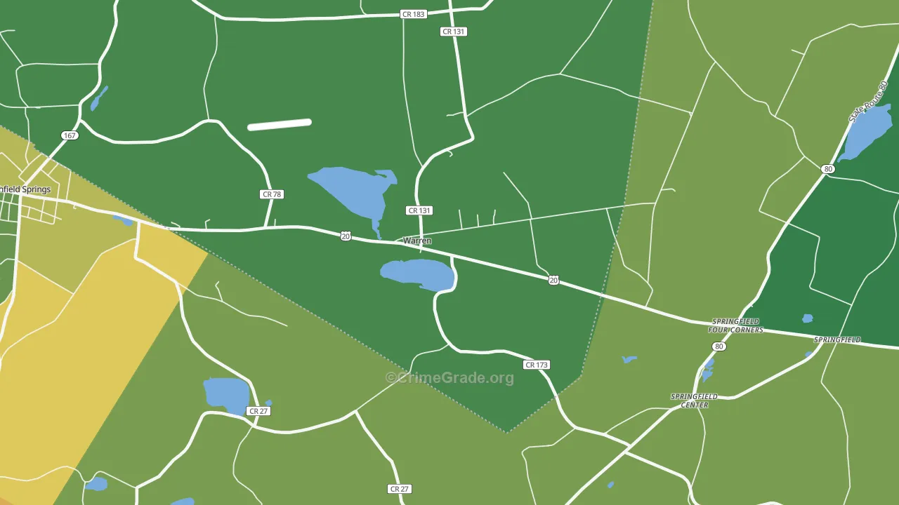 Warren, NY Map of Arson Rates