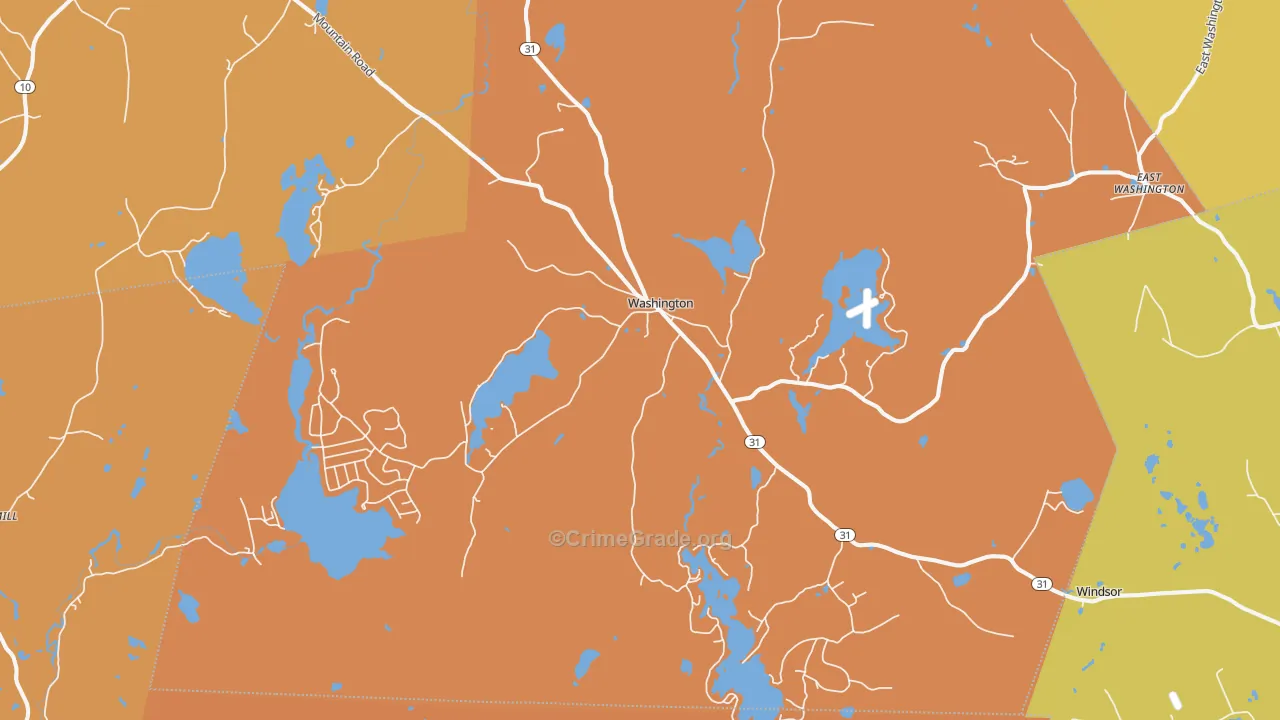 Washington, NH Map of Arson Rates